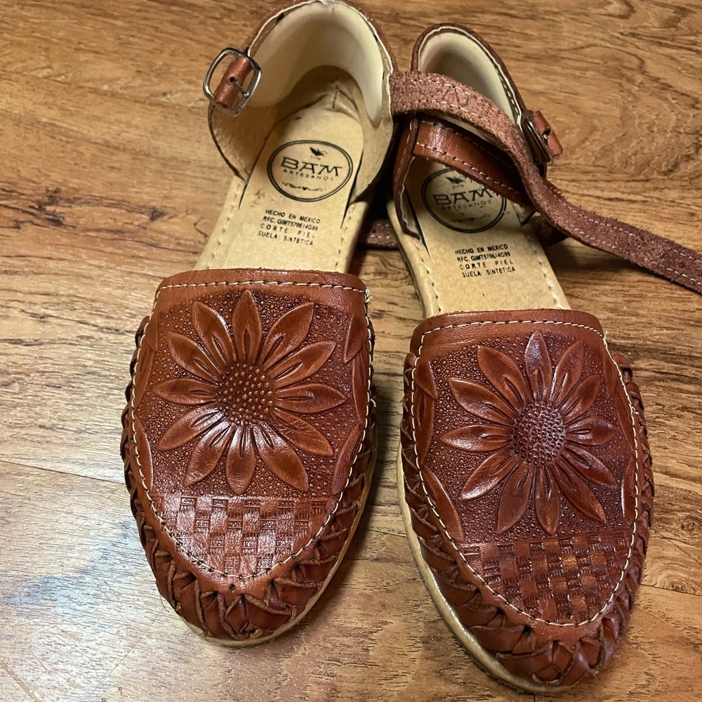 Mexican Huaraches Espadrilles Leather Woven Sandals